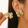 Zinc Alloy Stainless Steel Bow Geometric Electroplating Women's Earrings