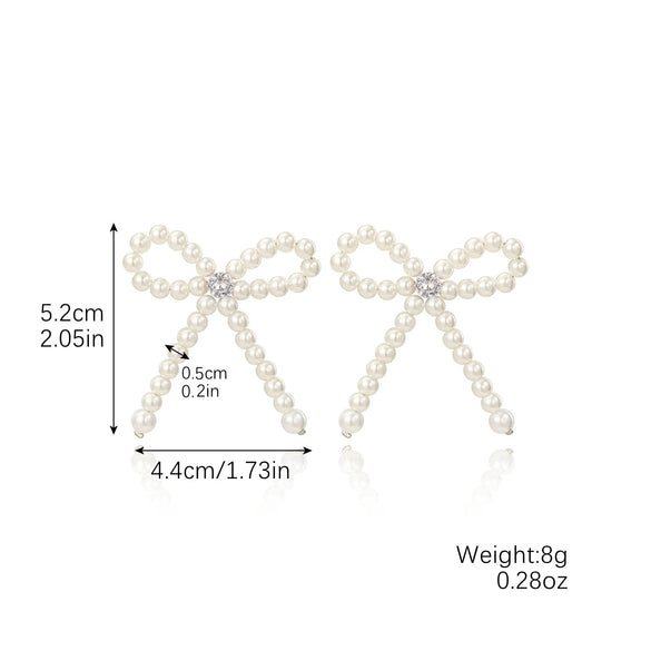 Zinc Alloy Stainless Steel Bow Geometric Electroplating Women's Earrings