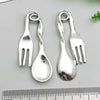 Zinc Alloy Tableware Pattern Retro Ancient Style Electroplated Pendant Jewelry Accessories