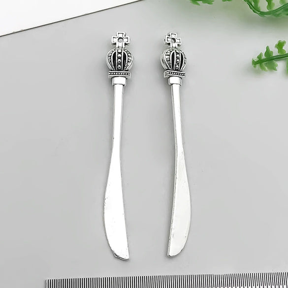 Zinc Alloy Tableware Pattern Retro Ancient Style Electroplated Pendant Jewelry Accessories