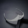 Zircon Bridal Crown Headband Copper Wedding Hair Accessory With Elegant Sparkling Design