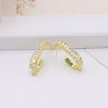 Zircon Earrings 925 Silver Needle Handmade Electroplated Metal Accessories