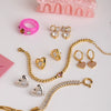 Zircon Earrings Stainless Steel Geometric Electroplating Light Luxury Highend Sense Niche Jewelry