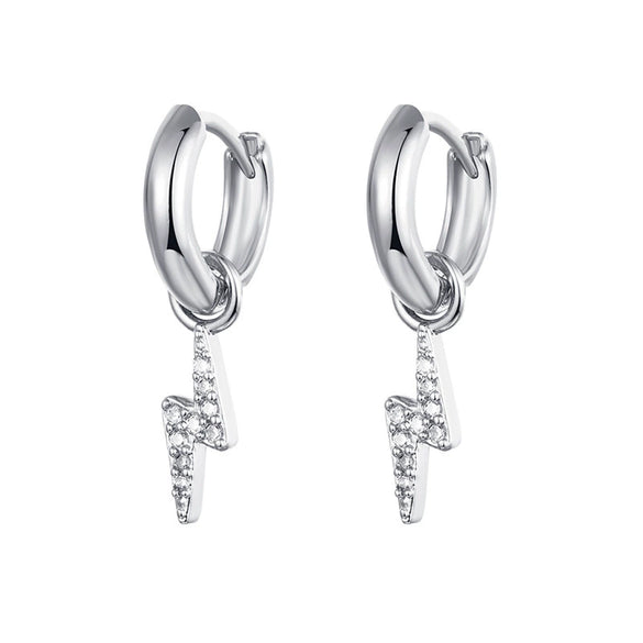 Zircon Earrings With Flower Pattern And Diamondencrusted Design