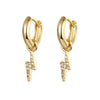 Zircon Earrings With Flower Pattern And Diamondencrusted Design