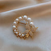 Zircon Flower Letter Brooch Electroplated Light Luxury Women's Suit Accessory