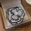 Zircon Flower Letter Brooch Electroplated Light Luxury Women's Suit Accessory