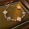 Zircon Flower Rhombus Adjustable Bracelet French Retro Light Luxury Highend Temperament Bracelet