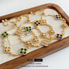 Zircon Flower Rhombus Adjustable Bracelet French Retro Light Luxury Highend Temperament Bracelet