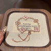 Zircon Flower Rhombus Hollow Handmade Adjustable Light Luxury All Match Elegant Women's Bracelet