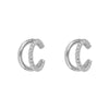 Zircon Inlaid Butterfly Heart Animal Women's Earrings Set