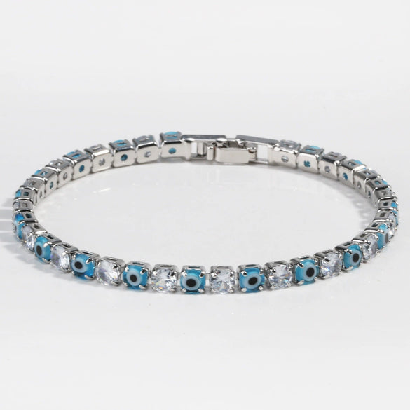 Zircon Inlaid Devil's Eye Bracelet Light Luxury Style