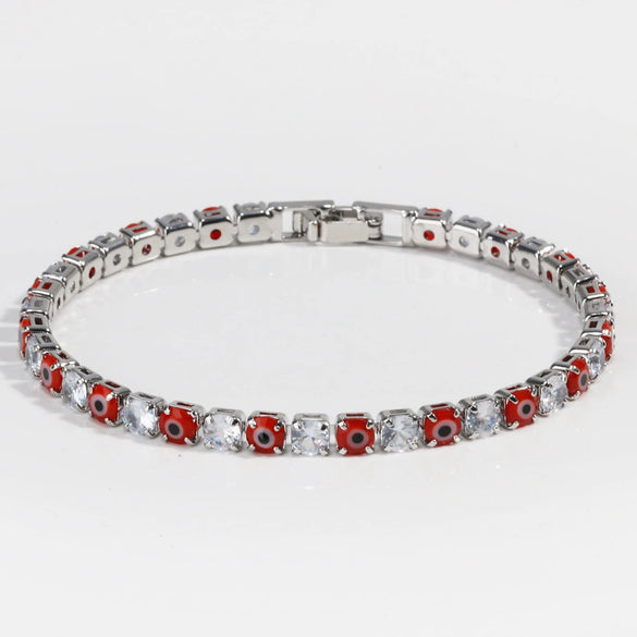 Zircon Inlaid Devil's Eye Bracelet Light Luxury Style