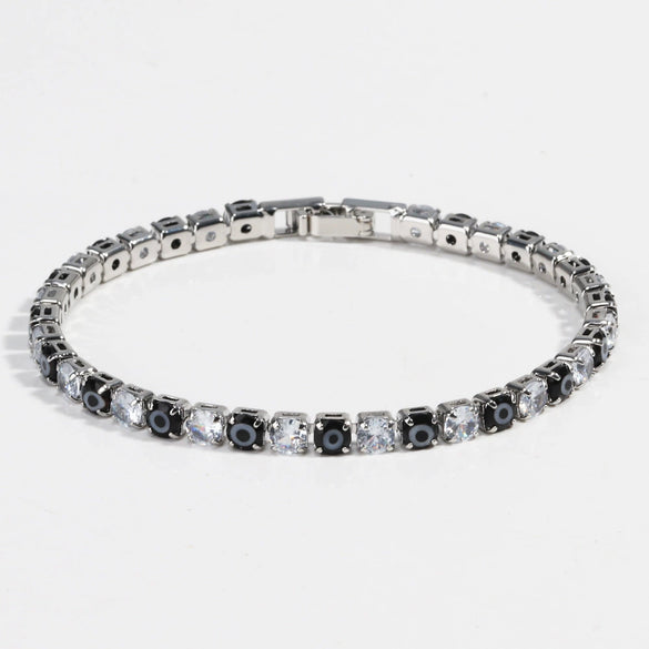 Zircon Inlaid Devil's Eye Bracelet Light Luxury Style