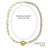 Zircon Necklace Mixed Gem Inlay Electroplating Ochain Geometric Rhombus Simple Style For Women