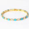 Zircon Retro Sweet Romantic Female Necklace Bracelet Geometric Electroplated Light Luxury Style