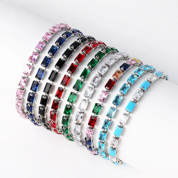 Zircon Retro Sweet Romantic Female Necklace Bracelet Geometric Electroplated Light Luxury Style