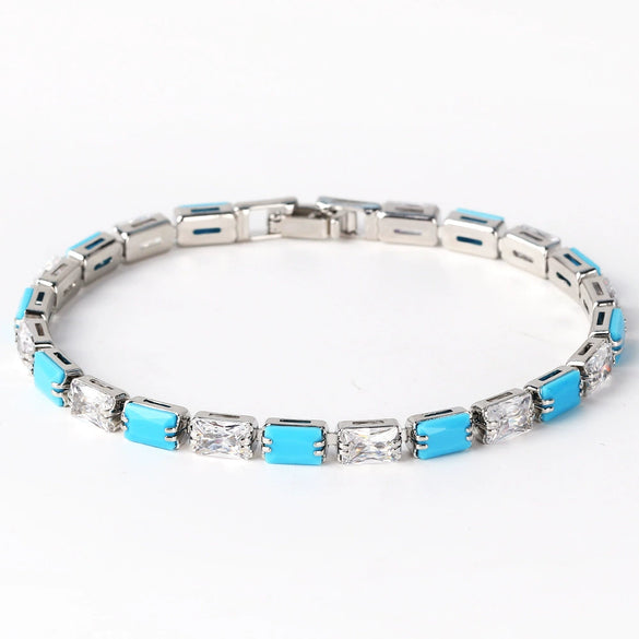 Zircon Retro Sweet Romantic Female Necklace Bracelet Geometric Electroplated Light Luxury Style