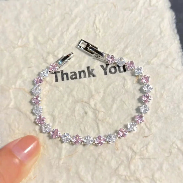 Zircon Rhombus Star Buckle Bracelet Highend Hand Jewelry