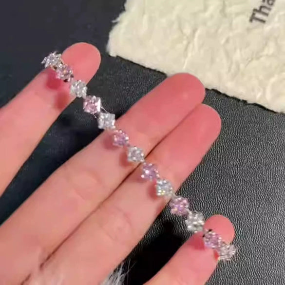 Zircon Rhombus Star Buckle Bracelet Highend Hand Jewelry