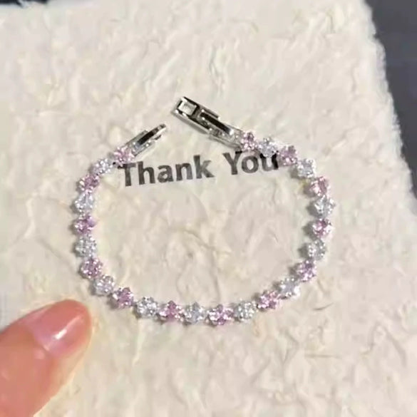Zircon Rhombus Star Buckle Bracelet Highend Hand Jewelry