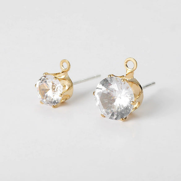 Zircon 925 Silver Earrings Colorpreserving Electroplated Handmade Jewelry Accessories