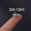 Zircon Stainless Steel Geometric Electroplated Ear Nail Piercing Jewelry