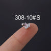 Zircon Stainless Steel Geometric Electroplated Ear Nail Piercing Jewelry