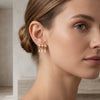 Zircon Water Drop Stud Earrings With Stainless Steel Posts Vacuum Gold Plated Geometric Jewelry For Women