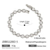 Zirconencrusted Stainless Steel Bracelets For Girls Light Luxury Style