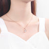 Zodiac Mouse S925 Sterling Silver Pendant Necklace With Mixed Gem Inlay And Electroplating For Women
